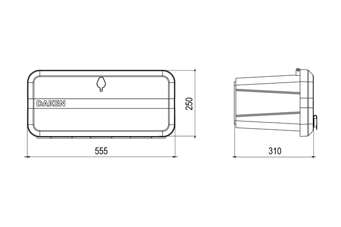 DAKEN 82211 BLACKIT LITE εργαλειοθήκη 555x250x310mm 24l