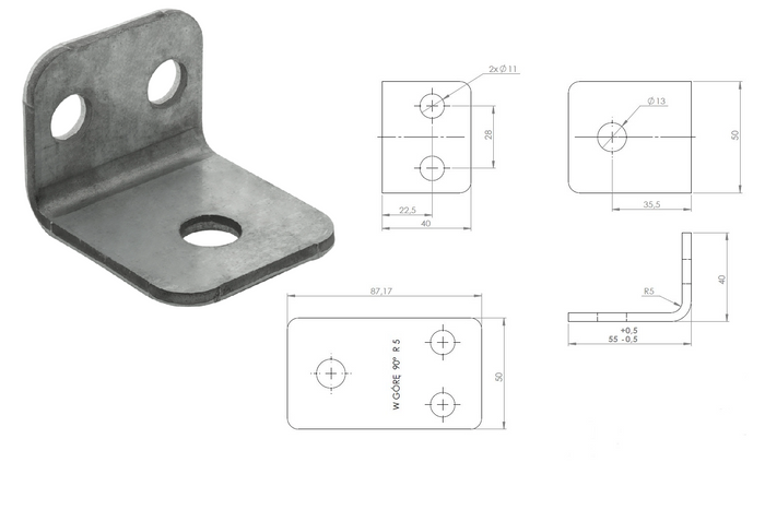 Ανυψωτικό στροφάλου UNITRAILER με λαβές για ανατροπή και εκφόρτωση ρυμουλκούμενου αυτοκινήτου 1000kg 500-865mm