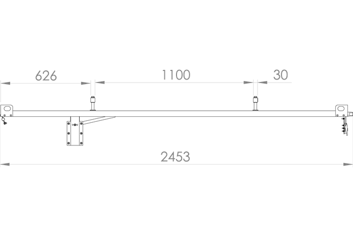 UNITRAILER GARDEN TRAILER 230 KIPP κάλυμμα τρέιλερ με κυλίνδρους / κλειδαριά με κλειδί