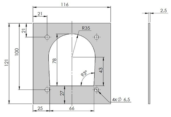 Σετ: Στήριγμα δαπέδου ZBF 70-1 Winterhoff με πλάκα στήριξης για το τρέιλερ