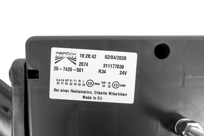 ASPÖCK EUROPOINT III Πίσω φως LED μπαγιονέτ 7PIN ASS2 με κόρνα 7 λειτουργίες δεξιά