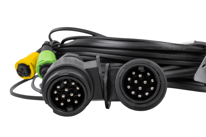 Ηλεκτρική εγκατάσταση MANTES, καλωδίωση ρυμούλκας σκάφους 9,57m, βύσμα 13 ακροδεκτών, 2 ξιφολόγχες 5 ακροδεκτών