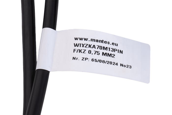 MANTES ηλεκτρική εγκατάσταση ρυμουλκούμενο ιμάντα 7 m 13 βύσμα PIN 6.3 βύσματα