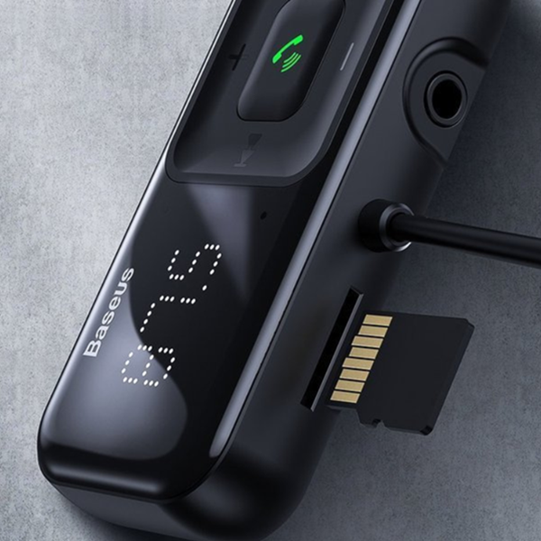 Πομπός FM BASEUS T τύπου S-16 bluetooth 5.0 MP3 + φορτιστής αυτοκινήτου 2x USB