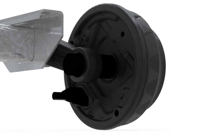 KNOTT VGB18MV άξονας φρένων για ρυμουλκούμενο / ρυμουλκούμενο 1800kg 1600mm 2070mm 5x112