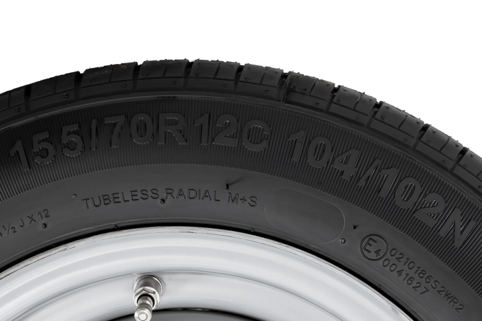 Ενισχυμένος τροχός για τρέιλερ TIRE KENDA 155/70 R12C 104/102N KENDA RIM 4.5Jx12"H2 5x112 ET:20