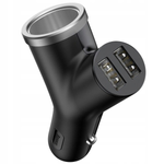 Φορτιστής αυτοκινήτου BASEUS Y Type 2xUSB, Πρίζα Αναπτήρα 40W