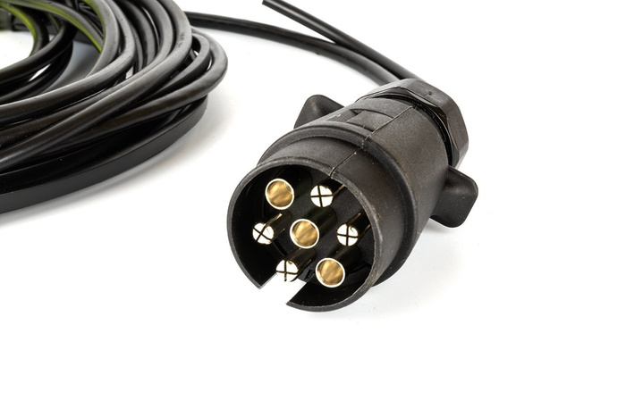 Ηλεκτρική εγκατάσταση MANTES, καλωδίωση ρυμούλκησης 5,2 m, φις 7 ακροδεκτών, ξιφολόγχες 2x5 ακροδεκτών