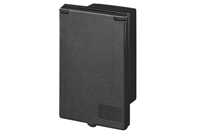 Πρίζα τοίχου CEE ProPlus 373505BK, εξωτερική, 160×100mm, μαύρη