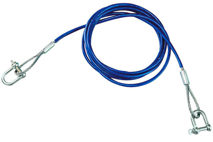 Σχοινί ρυμούλκησης με κρίκους Σχοινί από χάλυβα LAMPA 3,5m/6mm/3t μπλε
