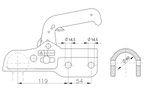 Ρυμουλκούμενο WINTERHOFF WW 350-RC-H1414 με μπίλια ρυμούλκησης για ρυμουλκούμενο 3500kg με ράβδο έλξης 60mm, από χυτοσίδηρο
