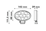 Λάμπα εργασίας LED ανακλαστήρας LAYTZ LY7401 40xLED 4000lm οβάλ