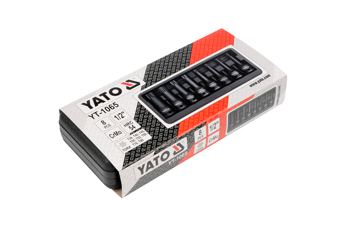 Κλειδιά κρούσης Torx YATO YT-1065 1/2" 8 τεμ.