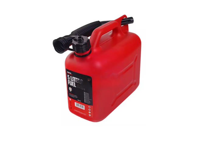 Πλαστικό δοχείο HERMON 5L με χωνί, κόκκινο
