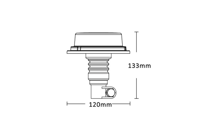 TT TECHNOLOGY TT.832 Προειδοποιητική λυχνία LED, πορτοκαλί φως που αναβοσβήνει