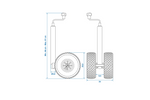 Πνευματικός τροχός jockey ProPlus 341508 300kg 48mm 660-870mm
