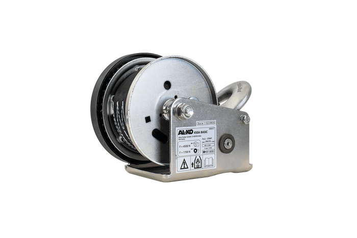 Βαρούλκο, βαρούλκο χειρός για ρυμουλκούμενο φορτηγό AL-KO 450kg με ιμάντα 6m, φρένο και αυτόματο ξετύλιγμα