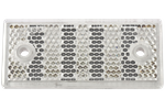 Λευκός ανακλαστήρας 76x34 mm με τρύπες