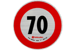 Ανακλαστικό αυτοκόλλητο LAMP όριο ταχύτητας 70 km/h πινακίδα B-33