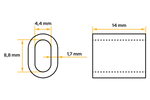 Σύνδεσμος αλουμινίου για σχοινιά DROMET ZLA.4, μανίκι για σχοινιά 4 mm