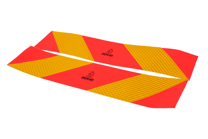 Αυτοκόλλητα, ανακλαστικά αυτοκόλλητα, κοντά HERMON, πινακίδες σήμανσης βαρέων οχημάτων, 565x132mm, αριστερά+δεξιά