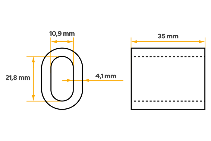 Σύνδεσμος αλουμινίου για σχοινιά DROMET ZLA10 μανίκι για σχοινιά 10mm