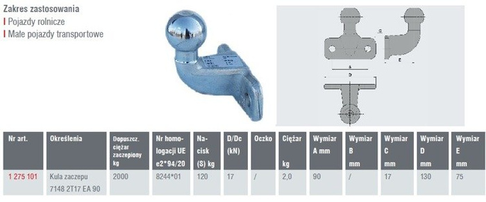 Κοτσαδόρος ρυμούλκησης AL-KO 2000kg ισχυρός