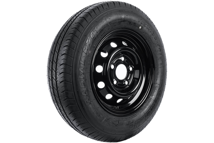 Ενισχυμένος τροχός τρέιλερ LINGLONG TIRE 165/80 R13C 96/94N UNITRAILER RIM μαύρο 4.5Jx13"H2 5x112 ET:30