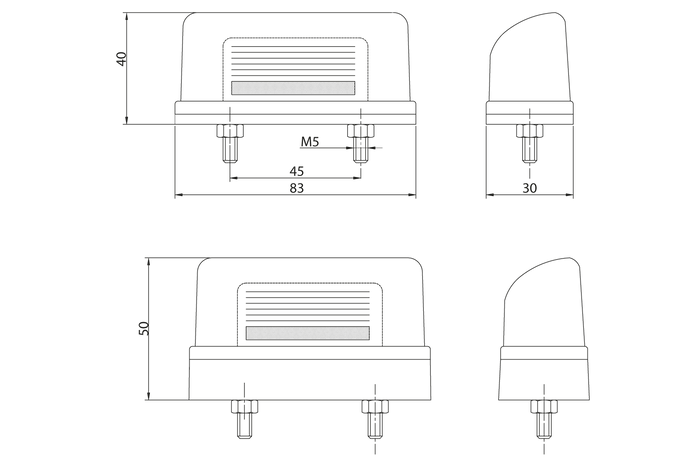 Φωτισμός λυχνίας πινακίδας κυκλοφορίας FRISTOM FT-022