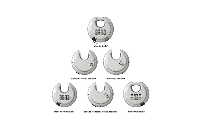 Στρογγυλό λουκέτο με κλειδαριά συνδυασμού ProPlus 341317 λουκέτο με κωδικό 70mm