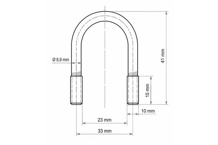Σφιγκτήρας οβάλ DROMET τύπου B M10 23×41mm