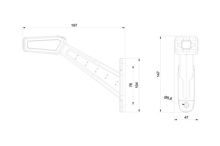 FRISTOM FT-146 Λαμπτήρες LED με 3 λειτουργίες αριστερά + δεξιά