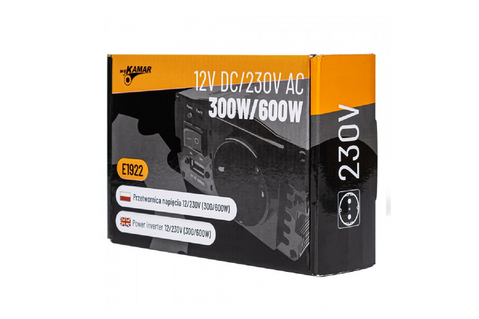 Μετατροπέας τάσης 12V/230V (300/600W) KAMAR E1922