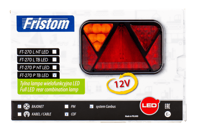 Το πίσω φως FRISTOM FT-270 LED CANBUS 6 λειτουργεί σωστά