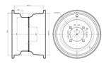 Ζάντα UNITRAILER από χάλυβα μαύρη 5.5Ix8"H2 4x88 ET:-2
