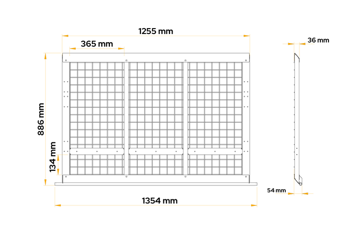 Ράμπα πλέγματος UNITRAILER για ρυμουλκούμενο 88,6 cm 400 kg