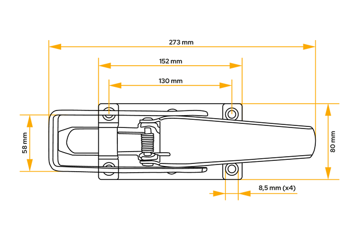 Πλαϊνή κλειδαριά ρυμούλκησης KNOTT 417177.001