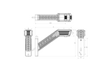WAŚ 2552P W297.5.1 Φακός LED SPOT δεξιά σε μακρύ βραχίονα