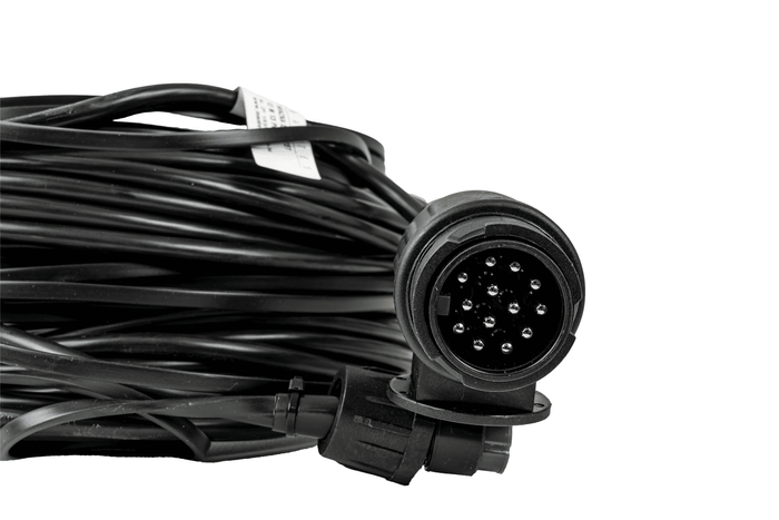 Ηλεκτρική εγκατάσταση MANTES, ζώνη ρυμουλκούμενου ρυμουλκούμενου, 12 m, βύσμα 13 PIN, ξιφολόγχες 2x 8 PIN