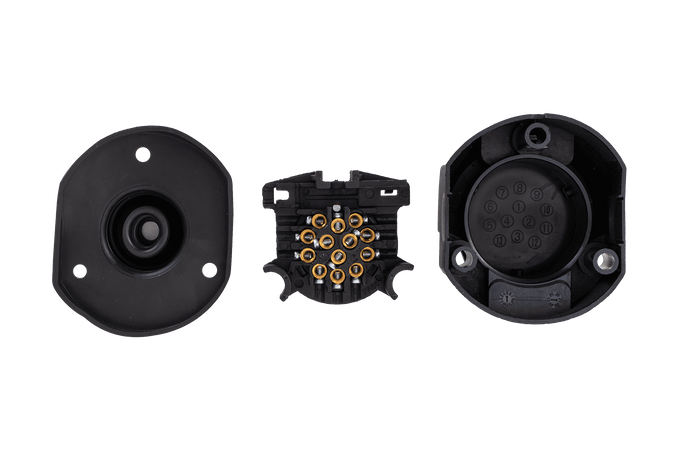 Υποδοχή UNITRAILER 13 PIN για κοτσαδόρο τρέιλερ με ελαστικό κάλυμμα