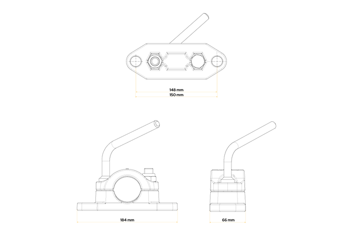 Σφιγκτήρας για τροχό στήριξης KNOTT 6F5090.001 48mm