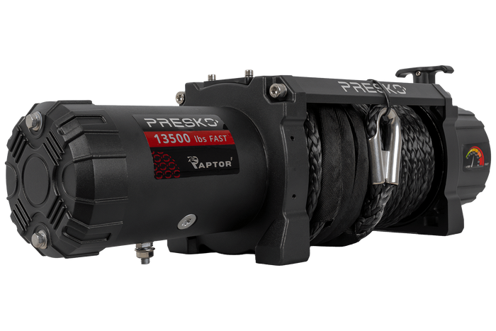 Ηλεκτρικό βαρούλκο για ρυμουλκούμενο PRESKO RAPTOR 13.5FS 12V 6130kg με σχοινί 24m