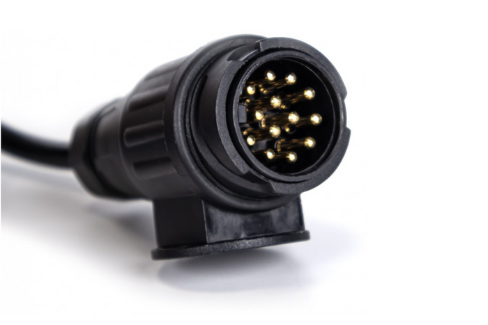 KAMAR E1384 σπιράλ ηλεκτρικό καλώδιο 3m 12V βύσμα/πρίζα 13 ακροδεκτών