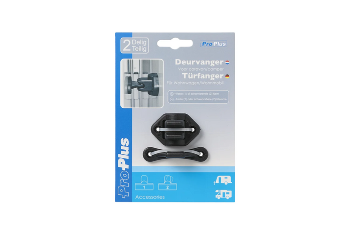 ProPlus 362622PMBK Κλείδωμα πόρτας τροχόσπιτου, μαύρη λαβή συγκράτησης πόρτας