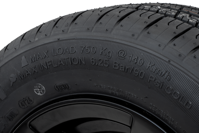 Ενισχυμένος τροχός για τρέιλερ KENDA TIRE 195/55 R10C 98/96N ΖΑΝΤΑ ΑΛΟΥΜΙΝΙΟΥ STARCO μαύρο 6Jx10"H2 5x112 ET:-4