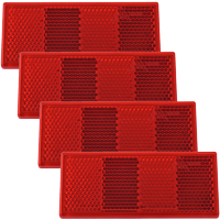 Αυτοκόλλητοι κόκκινοι ανακλαστήρες τρέιλερ 90x40 mm - σετ 4