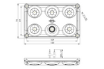 HORPOL LWD2157/CZ LED 900lm μαύρο εσωτερικό φωτιστικό αυτοκινήτου με διακόπτη και κόκκινη δίοδο