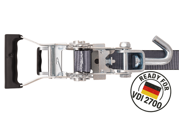 Ιμάντας μεταφοράς ρυμούλκησης HEFFA CARLINE 130, ιμάντας ασφάλισης τροχού 2,8m/35mm/3t VDI 2700