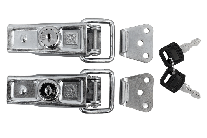 Σετ πλευρικών γάντζων με συνδετήρες WINTERHOFF BVS 60-1 + BVSG 60-A, πλήρης πλευρική κλειδαριά ρυμούλκησης με κλειδί