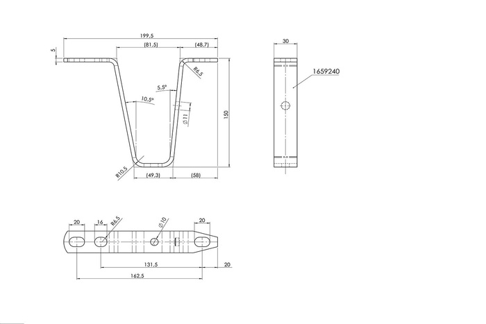 Στήριγμα ράβδου έλξης AL-KO H=150